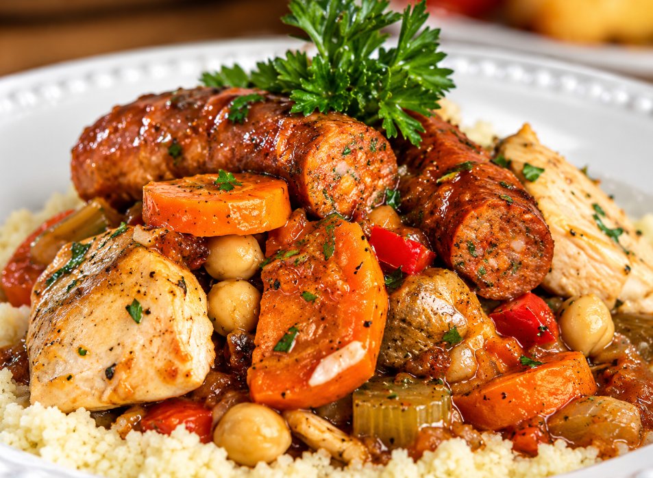 Plat cuisiné servi dans une assiette blanche